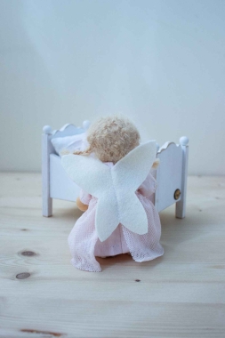 Biegepüppchen-Zahnfee mit Flügeln und Beutel