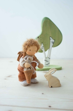 Biegepüppchen-Schuljunge mit Schultüte und...