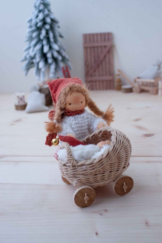 Anfertigung Biegep&uuml;ppchen Wichtel-Mama Hanna mit Baby