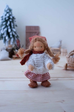 Anfertigung Biegepüppchen Wichtel-Mama Hanna mit Baby