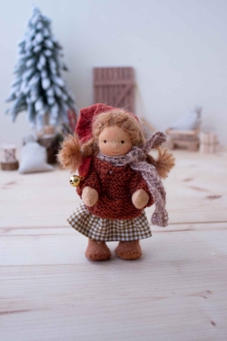 Anfertigung Biegepüppchen Wichtel-Mama Onna mit Baby