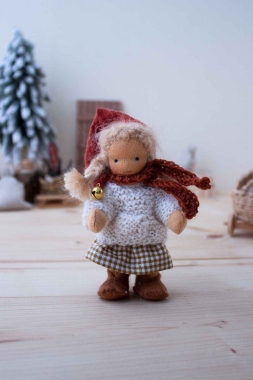 Anfertigung Biegepüppchen Wichtel-Mama Hildi mit Baby