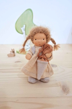 Biegepüppchen-Schulmädchen mit Schultüte...